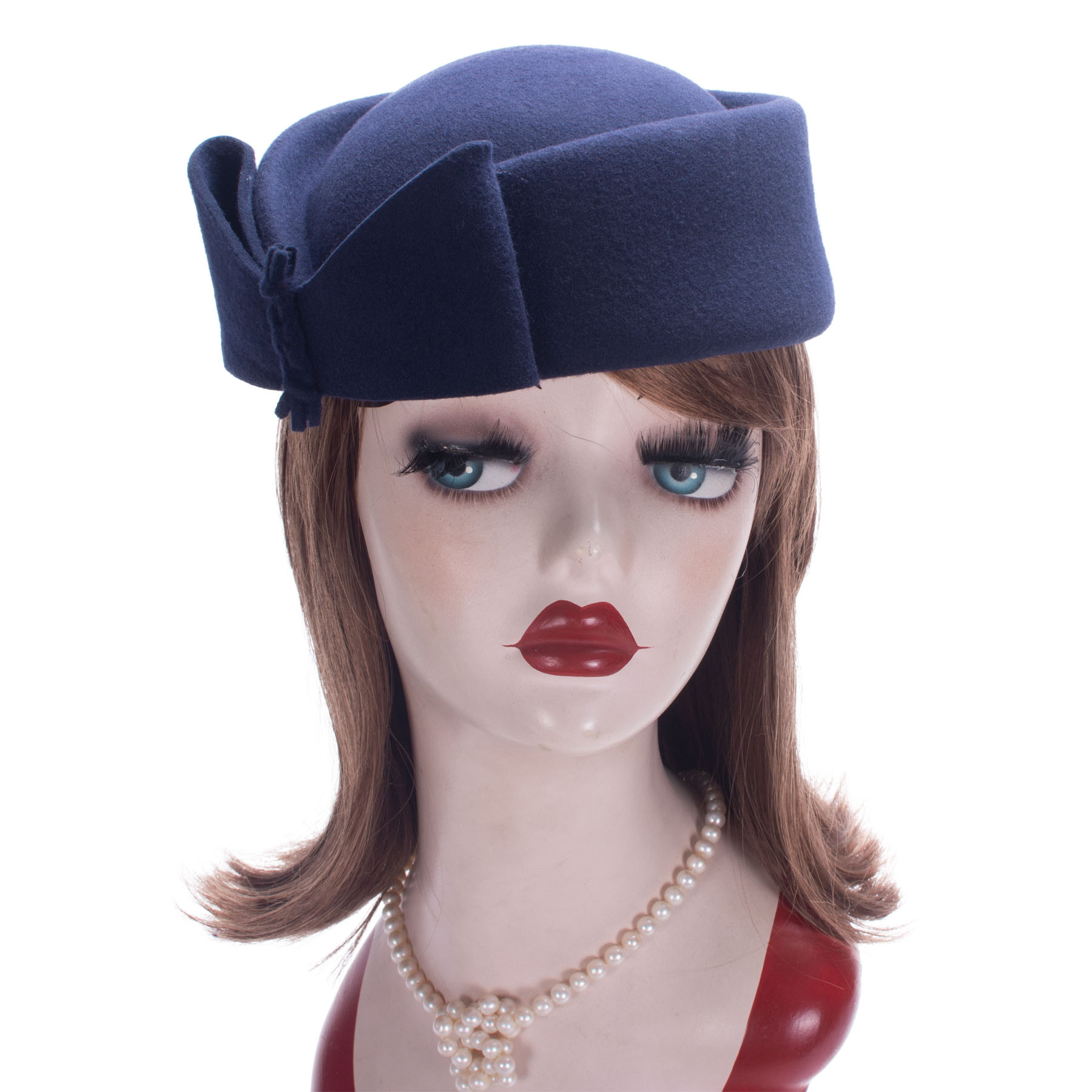 Fedora Hat Wool - Lawliet Teardrop Fascinator Женская винтажная шляпа-таблетка