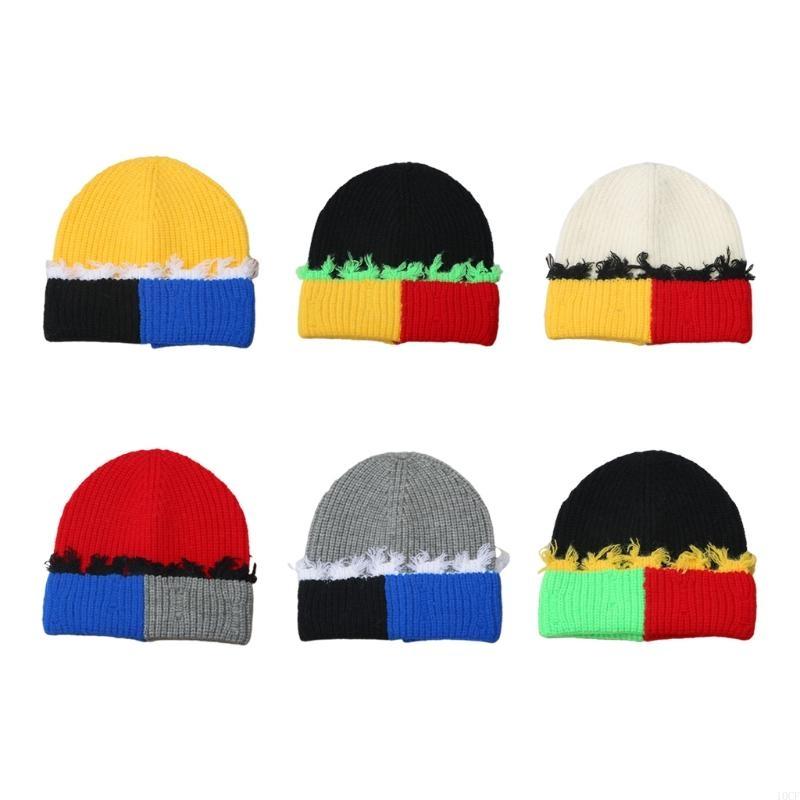 Beanie Cuffed Knit - Корейская версия, цветная вязаная шапка с