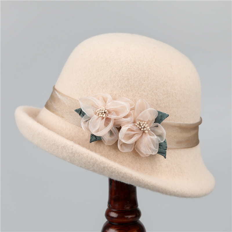 Beret French Wool - Французский винтажный шерстяной берет - фетровая