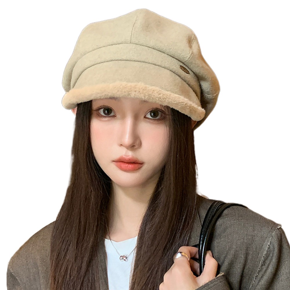 Beret French Wool - Модная теплая зимняя шапка-берет из овечьей