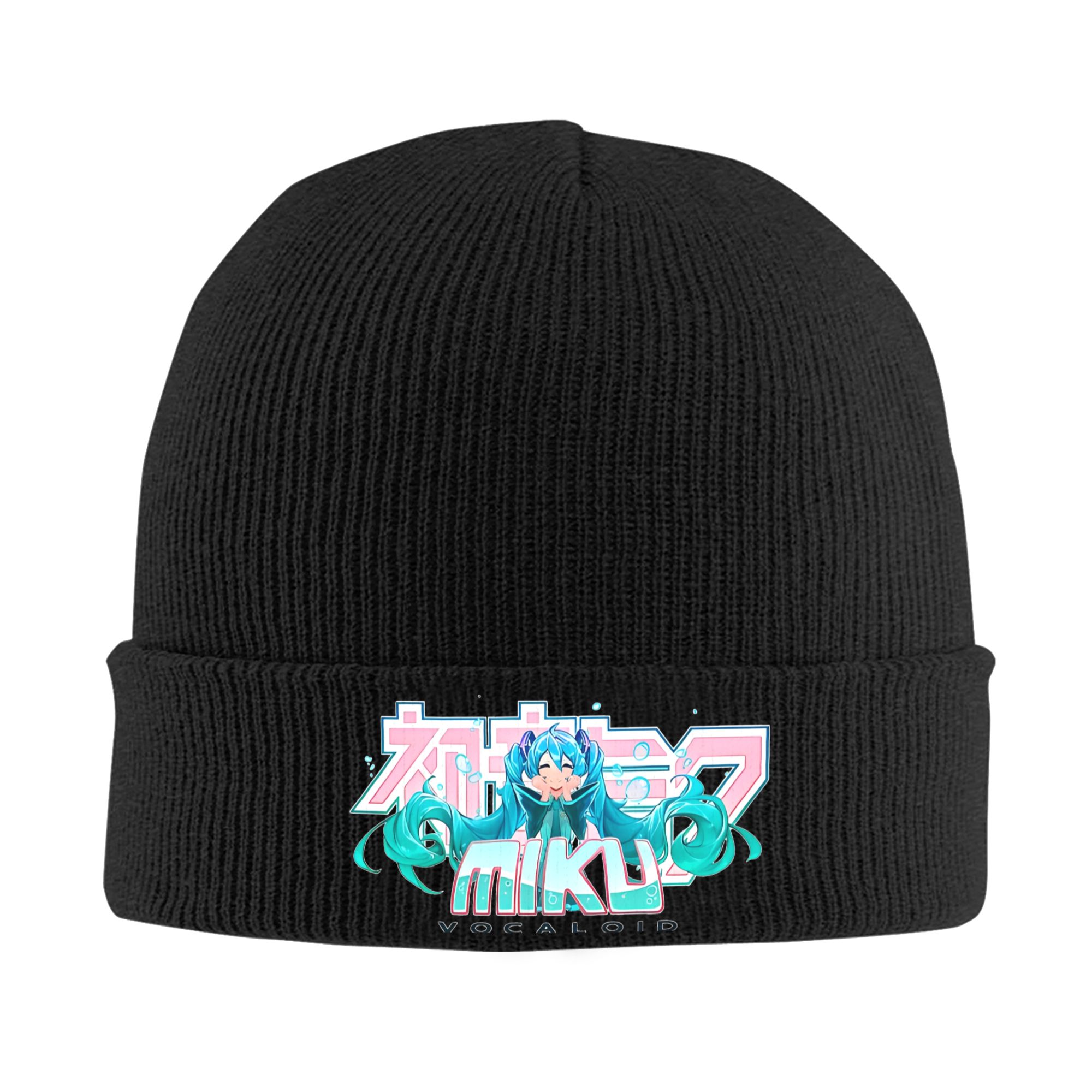 Beanie Cuffed Knit - Вязаная шапка-бини Hatsune Miku с отворотом
