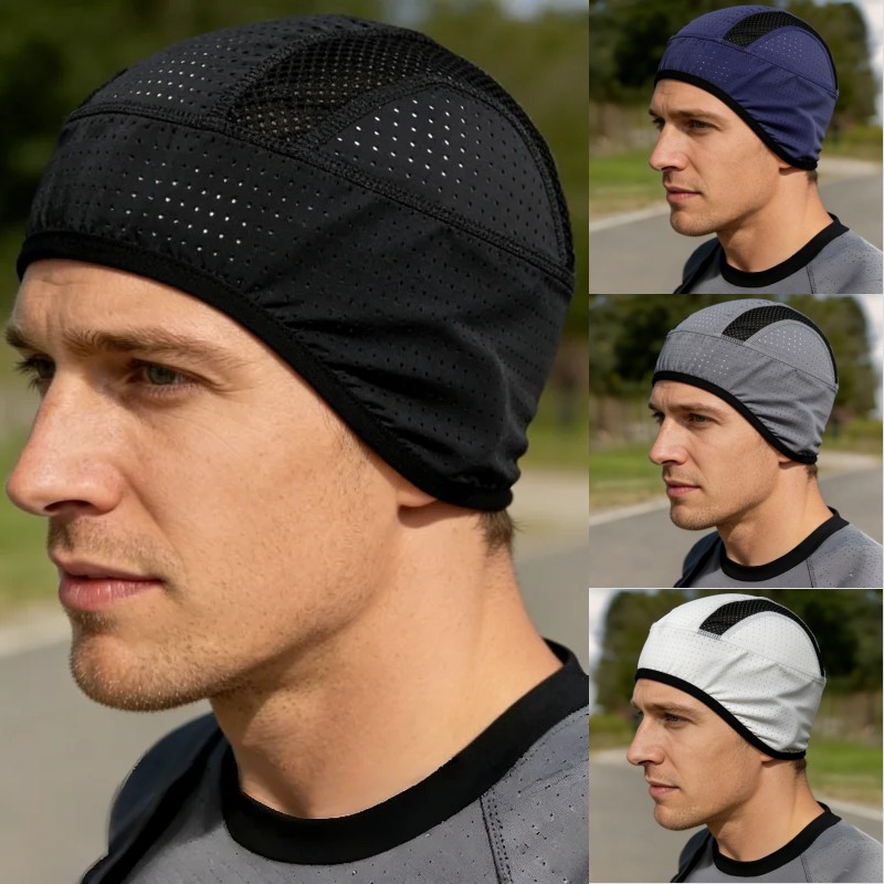Skull Cap Helmet Liner - Летняя дышащая сетчатая быстросохнущая спортивная кепка-бини