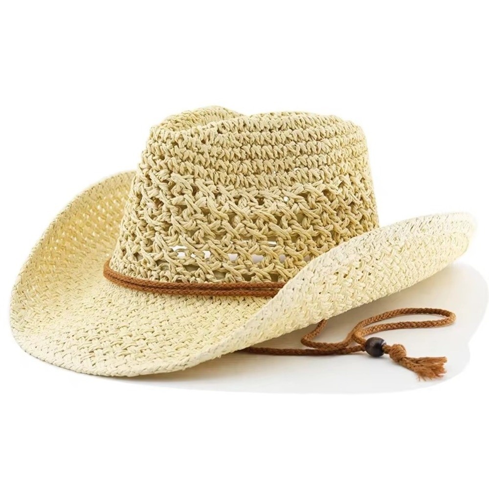 Cowboy Hat Straw - Ретро-шляпа с широкими полями для защиты