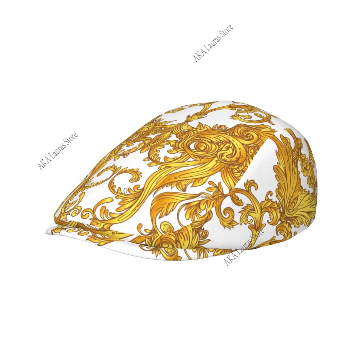 Newsboy Cap Ivy - Кепка-газетчика в золотом барочном стиле, винтажная