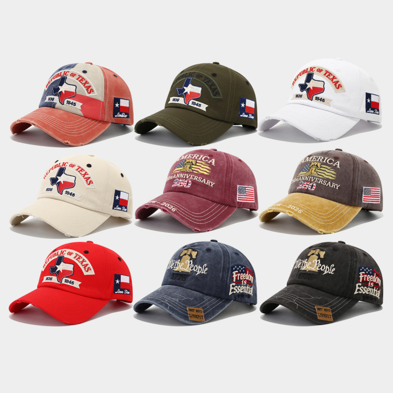 Dad Hat Cotton - Бейсболка «Республика Техас 1836-1845» с вышивкой