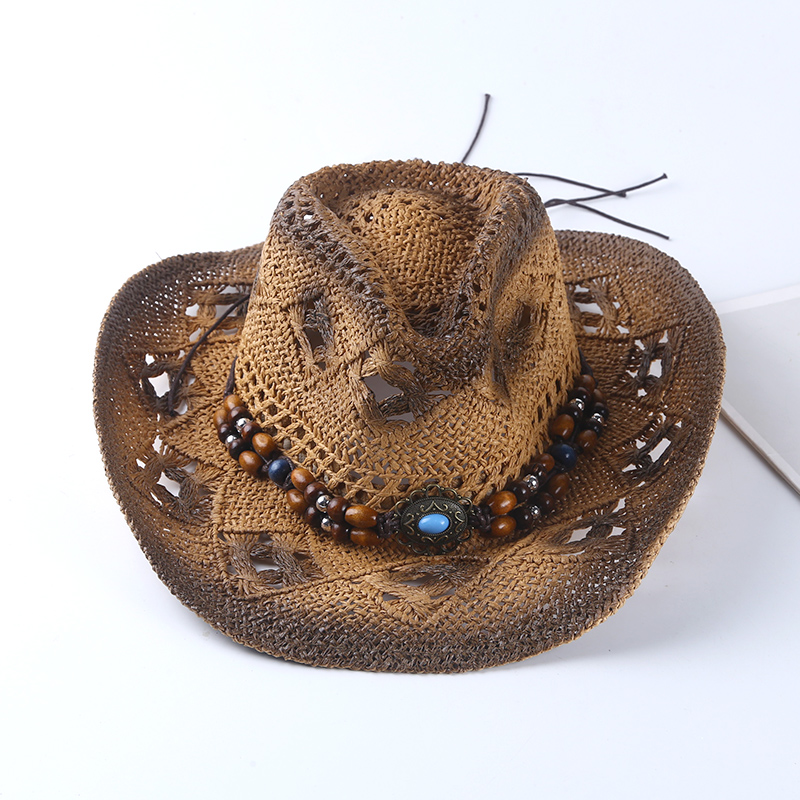 Cowboy Hat Straw - Испанская ретро-ковбойская соломенная шляпа для весны