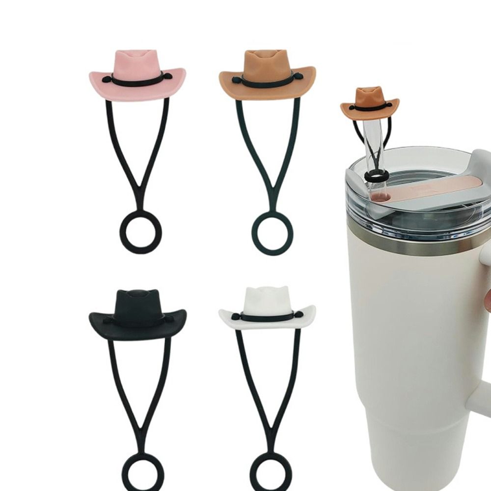 Cowboy Hat Straw - 1/4 шт. герметичные силиконовые соломенные чехлы