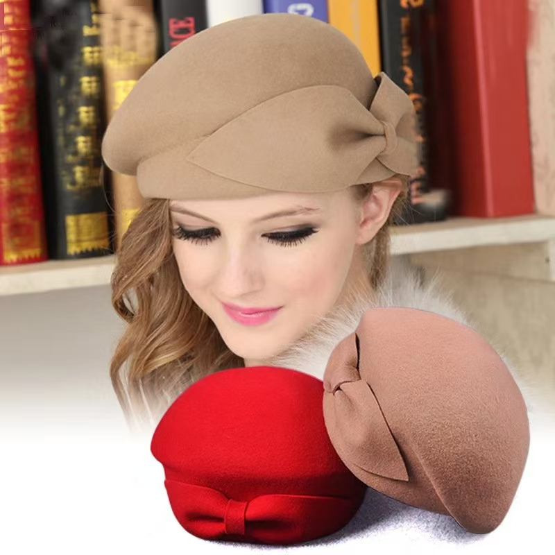Beret French Wool - Шерстяной винтажный теплый шерстяной зимний берет,