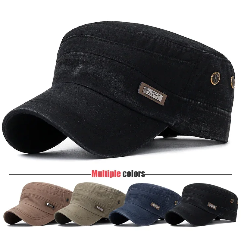 Snapback Hat Flat - Военная кадетская плоская кепка, модная одежда,