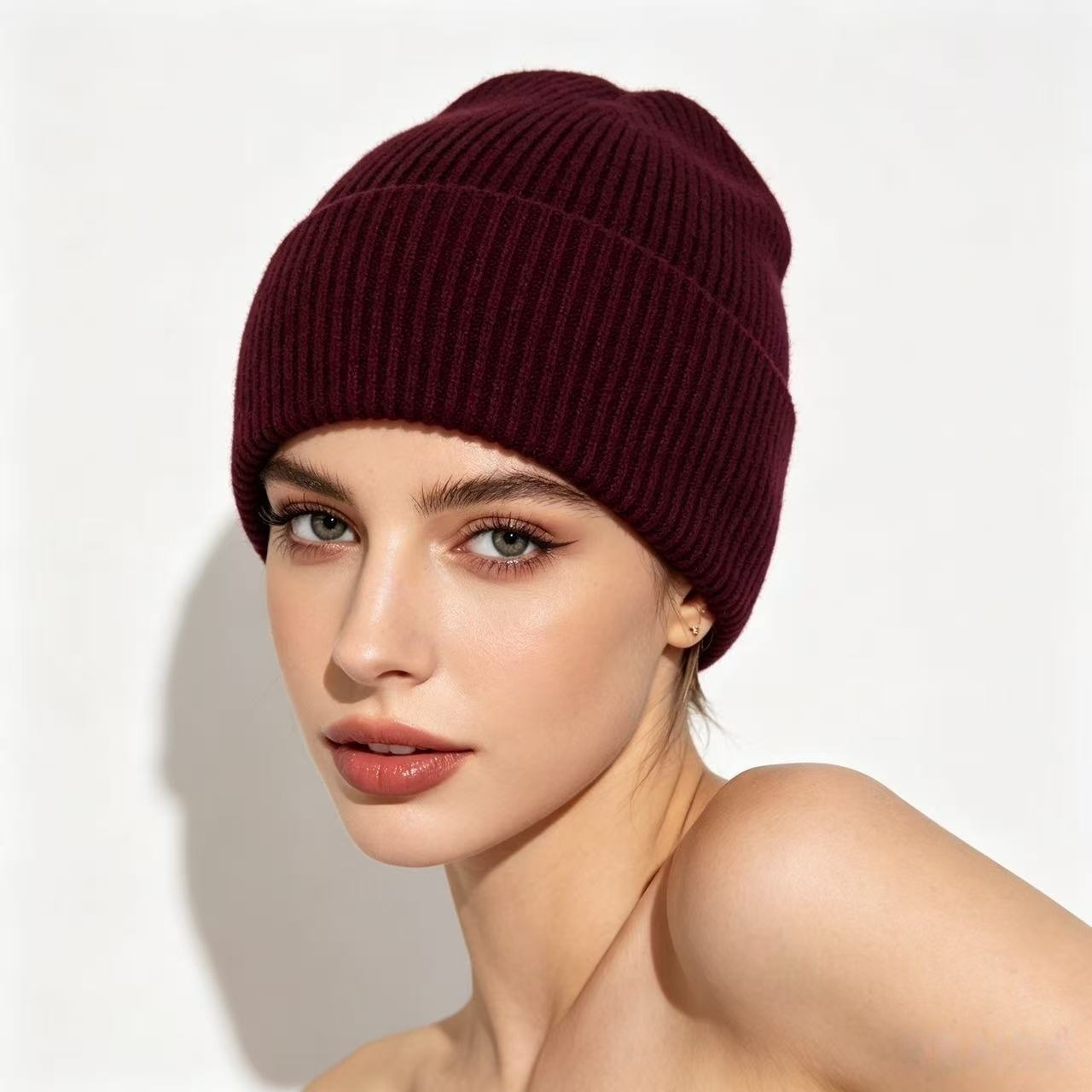 Теплая зимняя шапка-бини из ре – обзор и цена Beanie Cuffed Knit