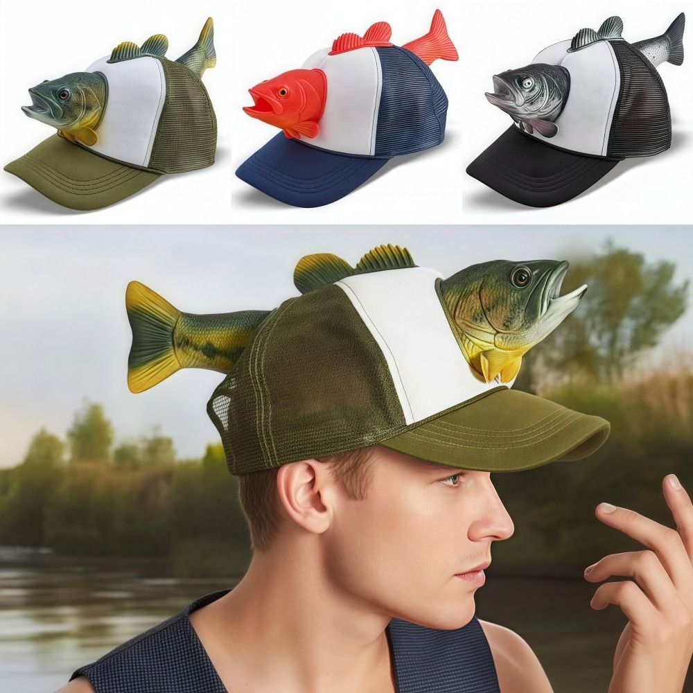 Забавная 3D-кепка с рыбой, сет – обзор и цена Trucker Cap Mesh