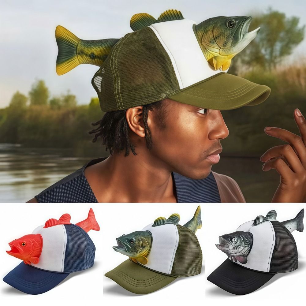 Забавная 3D-кепка с рыбой, сет – обзор и цена Trucker Cap Mesh