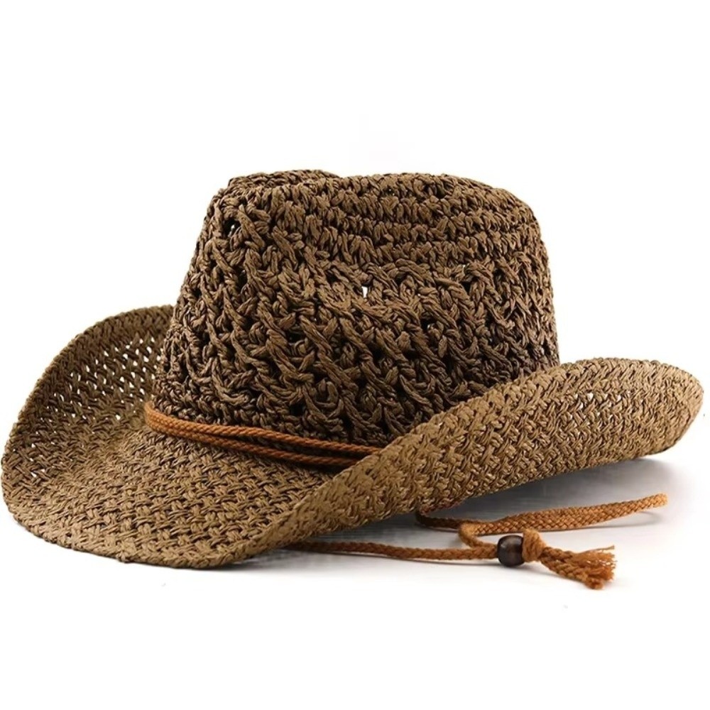 Ретро-шляпа с широкими полями  – обзор и цена Cowboy Hat Straw