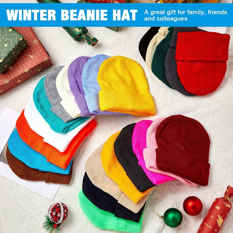 1 шт. зимняя теплая толстая ша – обзор и цена Beanie Cuffed Knit