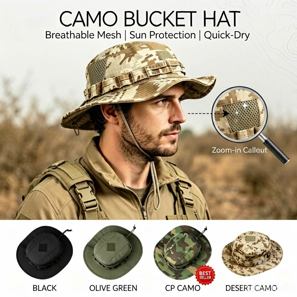 Тактическая панама для мужчин  – обзор и цена Boonie Hat Tactical