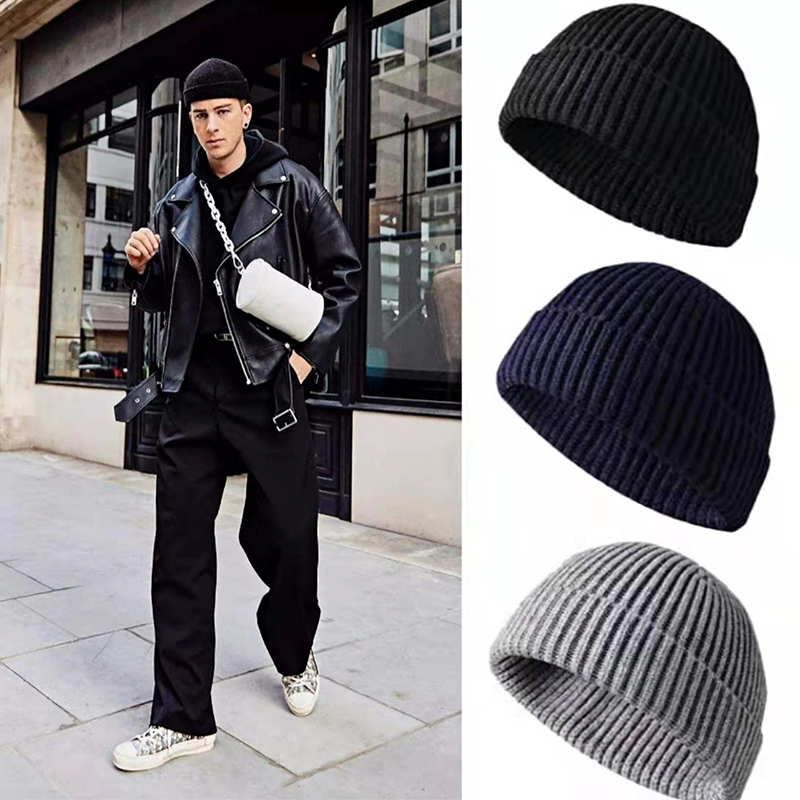 1 шт., зимние теплые шерстяные – обзор и цена Beanie Cuffed Knit