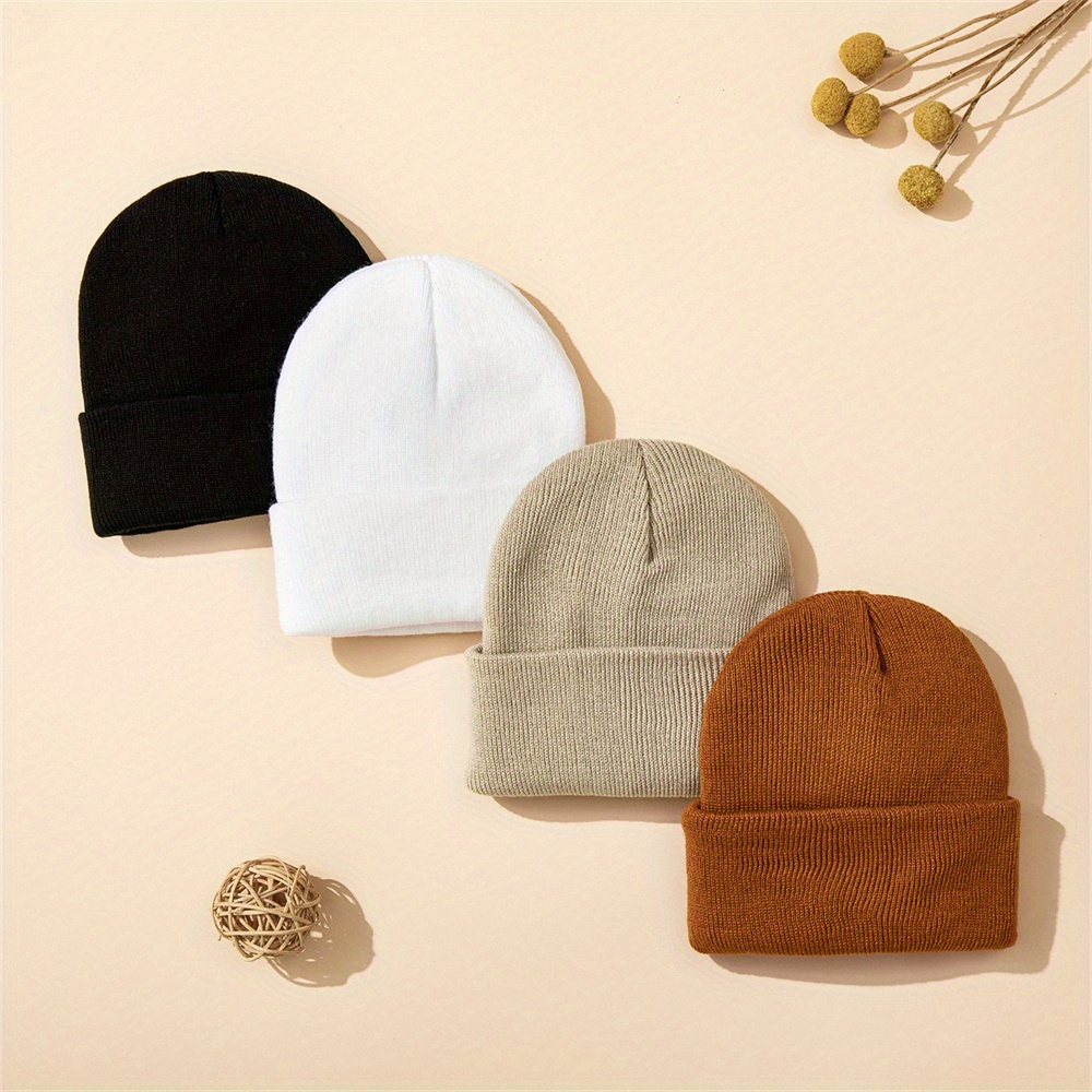 4 шт., детская шапка, вязаная  – обзор и цена Beanie Cuffed Knit