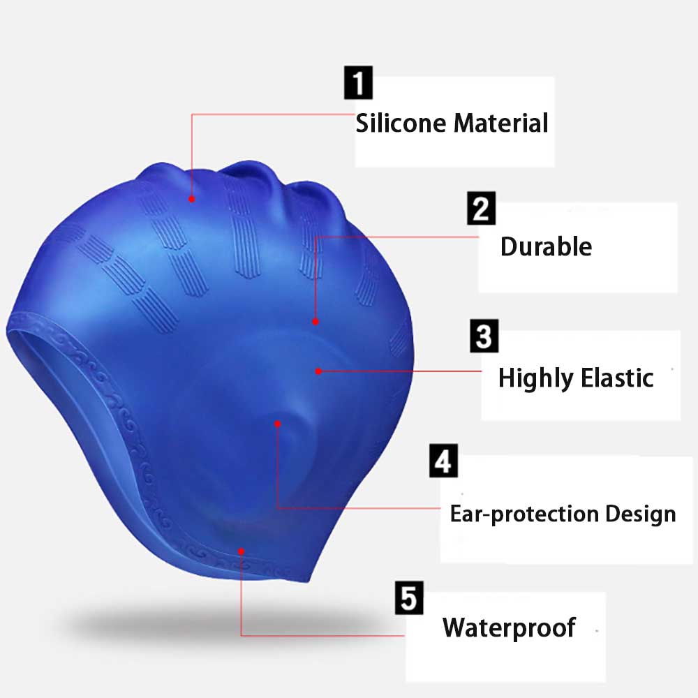 Водонепроницаемые силиконовые  – обзор и цена Swim Hat Silicone