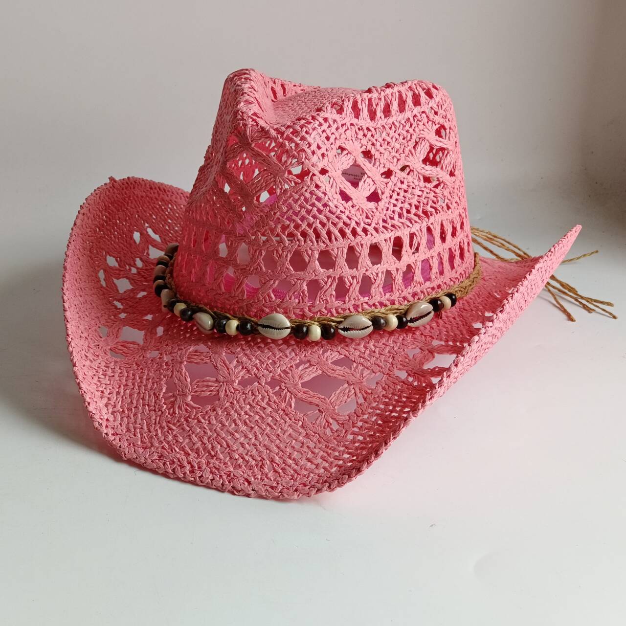 Розовая соломенная шляпа в ков – обзор и цена Cowboy Hat Straw