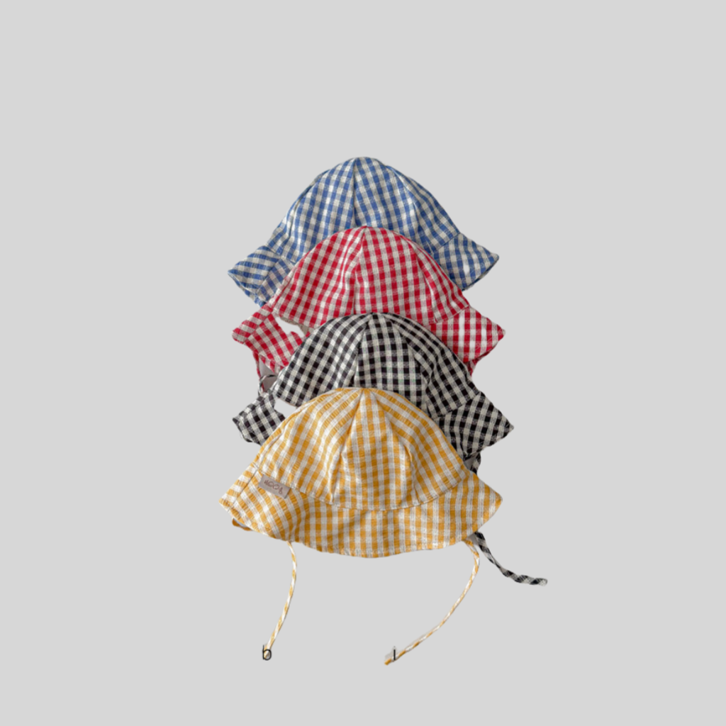 Ins Стильная клетчатая детская – обзор и цена Sun Hat Wide Brim