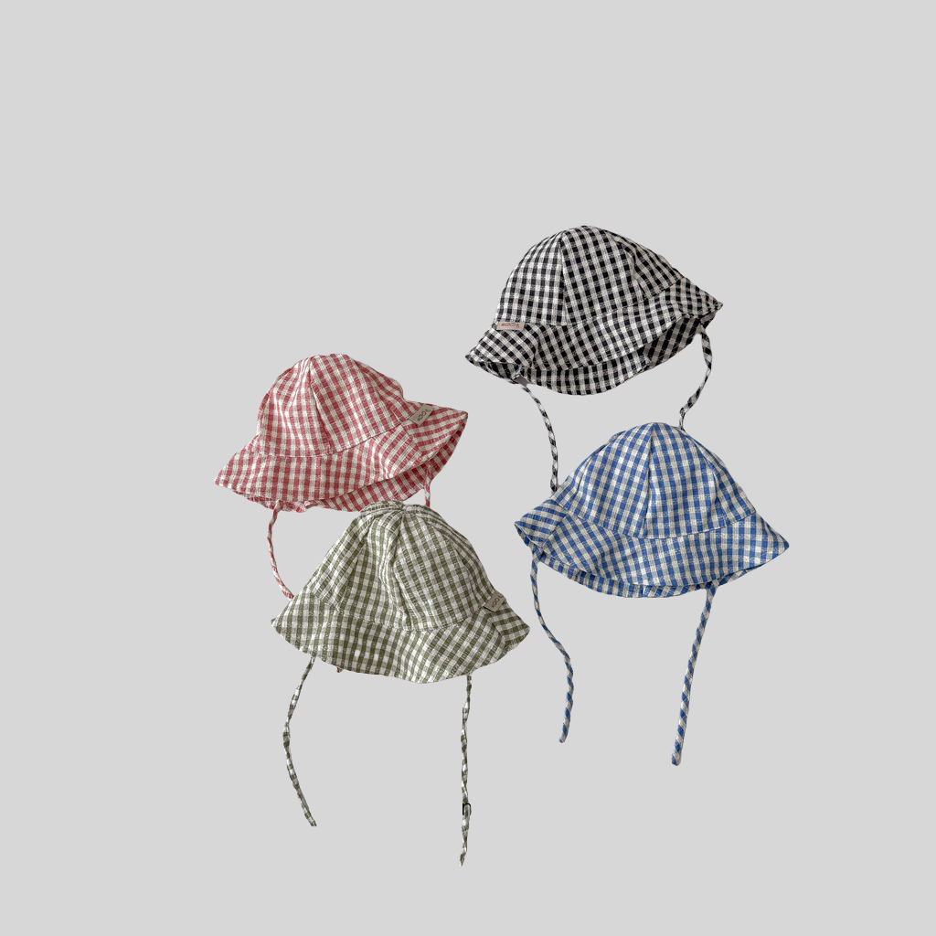 Ins Стильная клетчатая детская – обзор и цена Sun Hat Wide Brim
